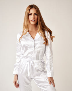 White Long Pyjama Set