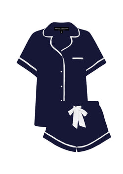 Men’s Navy Blue Short Pyjama Set